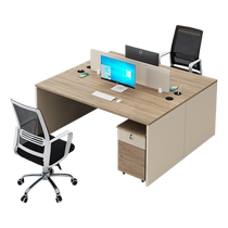 Double desk face to face 4-person staff desk station simple studio staff office desk and chair combination
