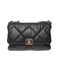 Second-hand CHANEL Chanel 95 new gold buckle Chanel 19 series large ladies two-purpose bag