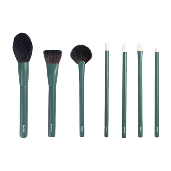 Yuji Qingtao ແປງແຕ່ງຫນ້າ Full Set Blush Brush Loose Powder Brush Lip Brush Eyeshadow Brush Beauty Tools Animal Hair Set