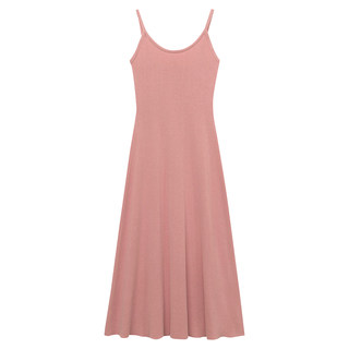 alex stevens柔和桃粉吊带连衣裙女垂感长裙卡戴珊裙子纯色春夏季