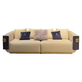 Light Luxury Italian Bentley Sofa Villa Size Living Room First Layer Cowhide Classy Genuine Leather Estester Furniture