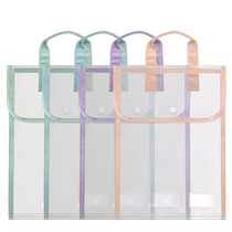 Deli document bag subject handbag special snap-type large-capacity transparent waterproof primary school students test paper bag storage bag for the college entrance examination portable book bag book textbook subject book bag