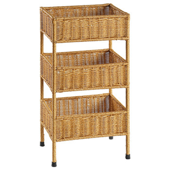 Imitation rattan shelf multi-layer storage rack