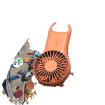 German small fan 2022 new creative handheld pocket mini portable silent usb charging buckle type custom l