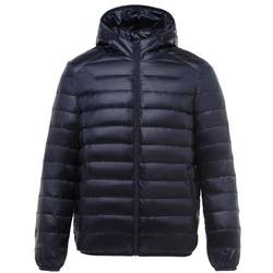 Flying in the Snow Autumn New Thin Down Jacket Men's Large Size Hooded Sports Casual Short Fashion Lightweight Warm Jacket