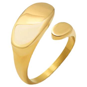 Designer female titanium steel gold-plated european and american non-fading ring