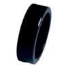 Natural A-grade jade bean seed ink jade square ring flat mouth