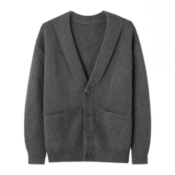 Dark gray cardigan sweater men autumn Dark gray cardigan sweater men autumn