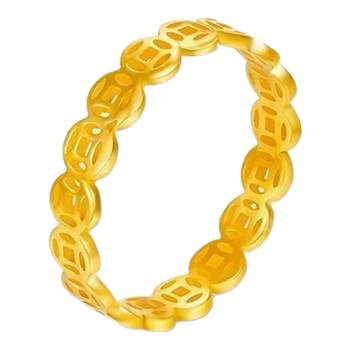 Copper coin ring titanium steel does not fade color money lotion circle