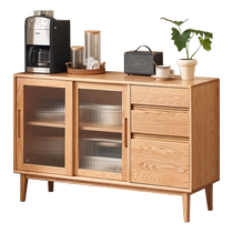 Original element solid wood sideboard small apartment cabinet restaurant storage cabinet tea cabinet home coffee cabinet F8142