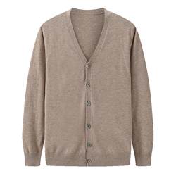 Chunzhu cardigan ຄໍ V ແຂນຍາວ 100% ຂົນແກະ knitted cardigan ທຸລະກິດບາດເຈັບແລະອົບອຸ່ນເທິງ sweater ສໍາລັບຜູ້ຊາຍ