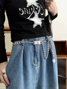 李开芸欧美金属腰链女款配毛衣裙子衬衫裤子装饰腰带收腰链条配饰