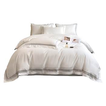 Class a minimalist hotel style 200 long velvet cotton all cotton four-piece set pure cotton quilt cover bedding style b&b bedding