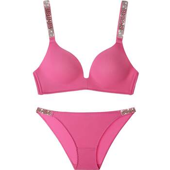 Barbie co-branded small bust push-up bra with diamond straps