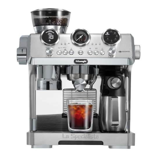 De'Longhi Silver Knight semi-automatic coffee machine with integrated grinder