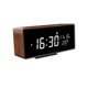 北欧极简实木闹钟蓝牙音箱木头钟电子闹钟静音闹铃夜光床头钟座钟