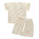 婴儿衣服夏季薄款上衣冰丝莫代尔男女宝宝0一6月夏装短袖短裤套装