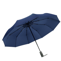 MAYDU Solid Color Fully Automatic Opening and Closing Three-fold Fairy Umbrella Mens Business Folding Umbrella