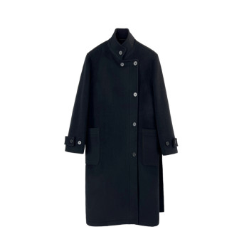 3ts 11/23 秋冬1oo羊毛毛呢外套立领中长款高级感西装呢子大衣女