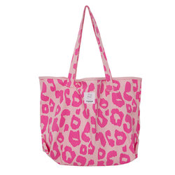 Pink Leopard Bags Large -capacity canvas Shoulder hand -handbag Barrel bag 2023 new casual tote bag