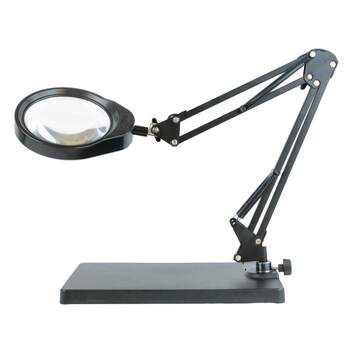 Hd three-color light adjustable pd127t desktop magnifying glass