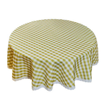 Round tablecloth no-wash cotton and linen fabric household square table coffee table Round tablecloth no-wash cotton and linen fabric household square table coffee table