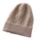 Hat pure wool warm knitted hat rhombus