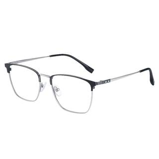 纯钛半框眼镜近视男款可配度数防蓝光专业网上变色眼睛镜架旗舰店