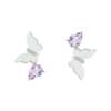 CIGALONG small butterfly amethyst earrings