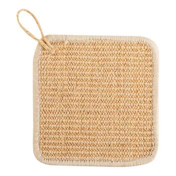 Japanese-style natural sisal anti-scalding heat insulation pot mat