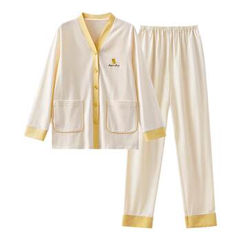 ເດືອນຕຸລາ Crystal postpartum clothes maternity pajamas pregnancy home cotton pure postpartum maternity 2024 ໃຫມ່ພາກຮຽນ spring ແລະ summer