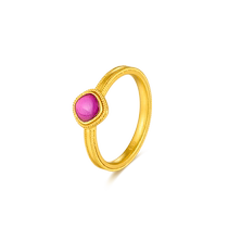 Mancaron Purple Gas East-Little Fang Sugar Gold Ring Handmade Silk Foot Gold Priced Boutique Don