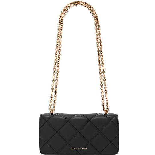 CHARLES&KEITH oil painting diamond chain bag