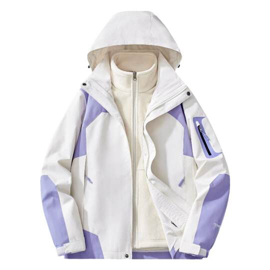 Windproof three-in-one detachable women's autumn and winter jacket