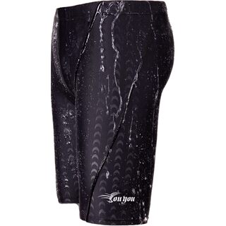 Men's long five-point professional racing large size swimsuit