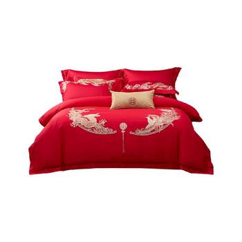 Mengjie home textile wedding bed wedding cotton kit