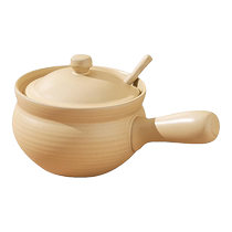 Ceramic lard jar household meat oil chili oil jar oil spicy jar special jar seasoning jar retro salt jar