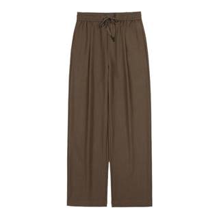 Minimalist style loose spring trousers drawstring trousers