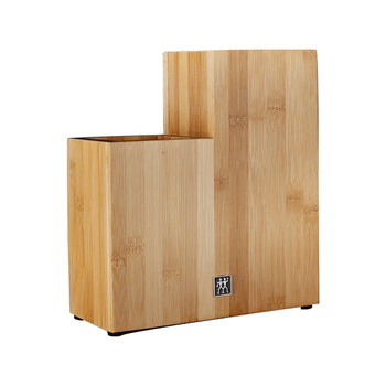 Double standing bamboo knife holder kitchen knife storage rack