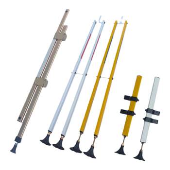 Parking Barrier Pole, Ground Support Pole, Octagonal Straight Pole, Ground Support Pole with Flared Base, Barrier Pole Bracket