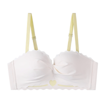 Special underwear for suspender skirts to push up girls small breasts and make them look bigger without steel rings thin strapless anti-slip bra for summer