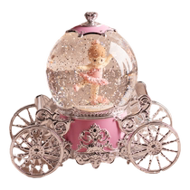 Dream Valentines Day Rotating Pumpkin Wagon Water Crystal Ball Music Box Eight-tone Box Girl Girl Child Birthday Present