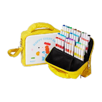 Meile childhood acrylic marker cheese bag painting brush 24 colors non-toxic washable impermeable stackable color watercolor pen