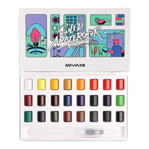 Mia solid watercolor paint 36 colors art student opaque watercolor set 24 colors portable small square box beginner student painting practice sketching full set of tools for nail art and coloring
