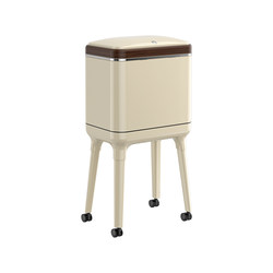 Bend-Free Tall Trash Can for Kitchen Use, 2026 New Model with Lid, Light Luxury, High-End Appearance, Movable, Large Capacity