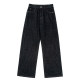 Jeans ສີຕົ້ນສະບັບ Unisex ທີ່ມີການຖັກແສ່ວຈອກກາເຟ