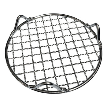 Stainless steel barbecue mesh round with legs draining oil and water smoked barbecue household air fryer grid rack baking bold