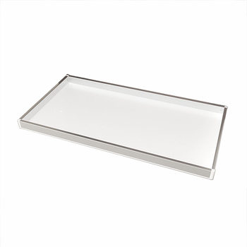 All around stainless steel base plate pp material drawer with track