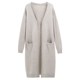 Mid-length knitted cardigan for women 2025 spring new style loose sweater women's top long-sleeved v-neck lazy over-the-knee jacket