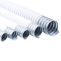 National standard plastic-coated metal hose threading pipe snakeskin pipe plastic corrugated pipe wire and cable flat-packed flame-retardant pipe white